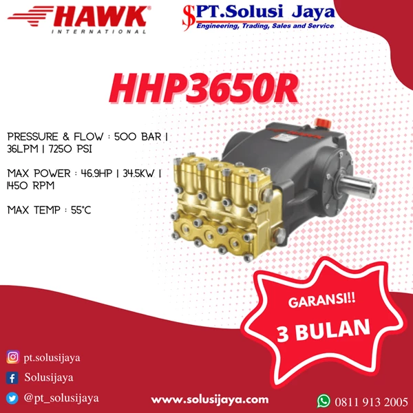 HAWK HIGH PRESSURE PUMP HHP3650R