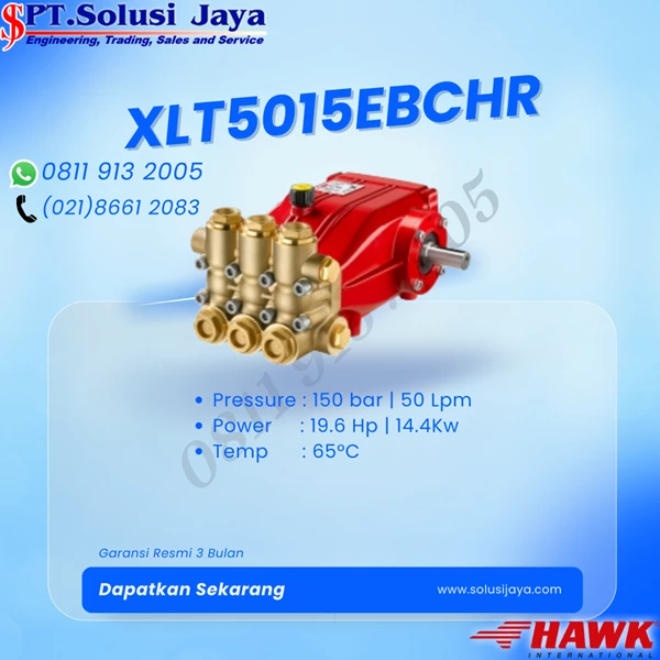 HAWK HIGH PRESSURE PUMP XLT5015EBCHR 150 BAR 50LPM