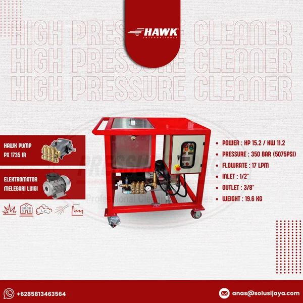 HIGH PRESSURE CLEANER HAWK - HIGH PRESSURE PUMP 350 BAR (5075 PSI)
