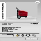 Pembersih Tekanan Tinggi Hawk 250 Bar 15 LPM - Unit Hidtrotest Tugas Berat 1