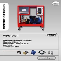 Pompa Waterjet Tekanan Tinggi Hawk – 500 Bar (50 MPa / 7.500 PSI)