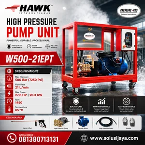 Pompa  Hydrotes tekanan 500 bar 21 lpm 7250 Psi
