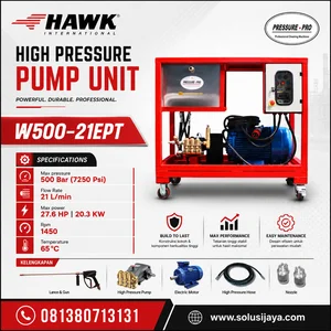 POMPA HAWK  500 BAR HEAVY DUTY  HIGH PRESSURE WATER JET CLEANER 