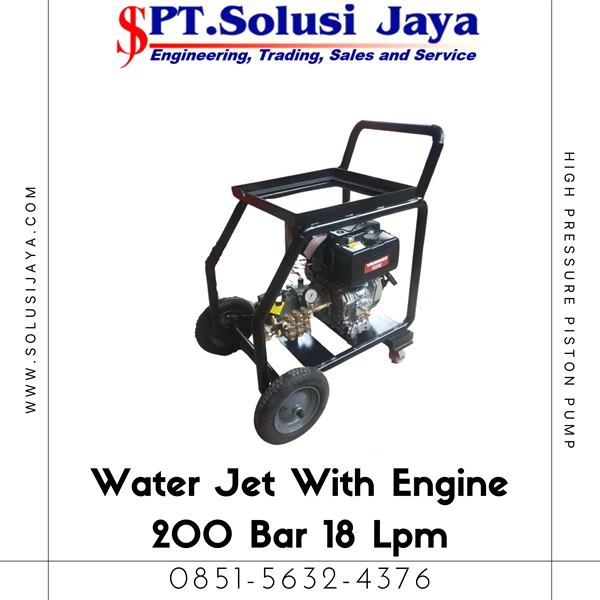 High Pressure Pump 200 bar water jet 18 lpm 2900 psi