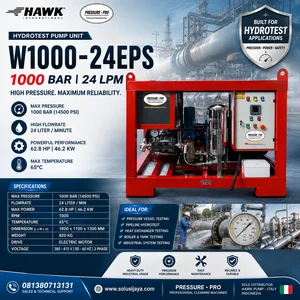 HYDROTASTIC PUMP 1000 BAR 14500 PSI 24 LPM 