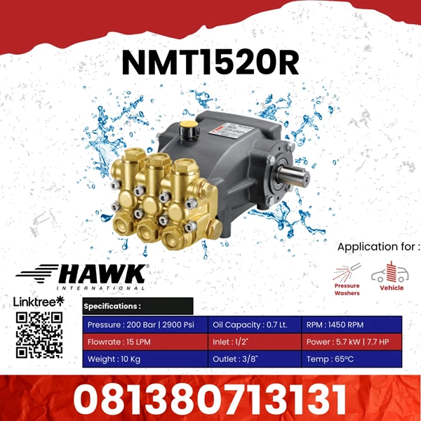 POMPA HAWK TYPE NMT 1520 R - 200 BAR